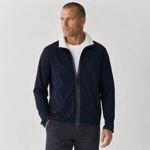 YOSEMITE James Perse Fleece Sherpa Lined Jacket Soft shell Navy sz 3